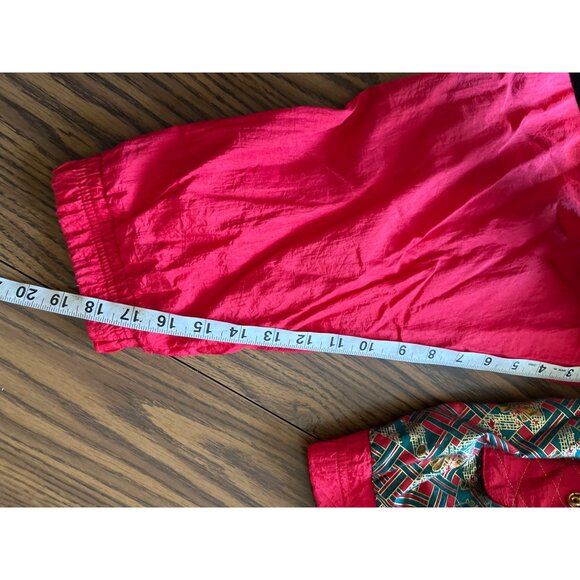 Lavon red green gold lined track suit jogging suit size Large - Picture 12 of 15